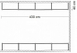 Preview: Ankleidezimmer Wandregalsystem Garderobensystem Ladeneinrichtung Grundriss Aufbau 430 cm Breit und 40 cm tief Etagen individuell einzustellen Wandbefestigung und Gummifüsse Stahlrohre verchromt Art Nr AnZi.4+4.0