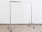 Preview: Kleiderständer Maxi XXL 140 - 210 cm Breit stabile Ausführung Garderobenständer 156 cm Hoch mit 4 grossen 80 mm Rollen in Chrome Art Nr 11 140 80