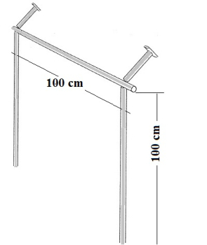 Garderobe für Dachschräge, Kleiderstange St.09.100.100