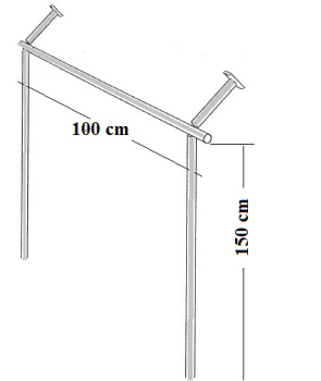 Garderobe für Dachschräge, Kleiderstange St.09.150.100