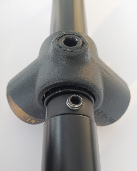 Innenverbinder mit 3 Wegeverbinder Eckverbinder mit 27 mm Rundrohr in schwarz für Art Nr W03BK Eck