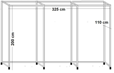 3er Umkleidekabine, Ankleidekabine frei stehend