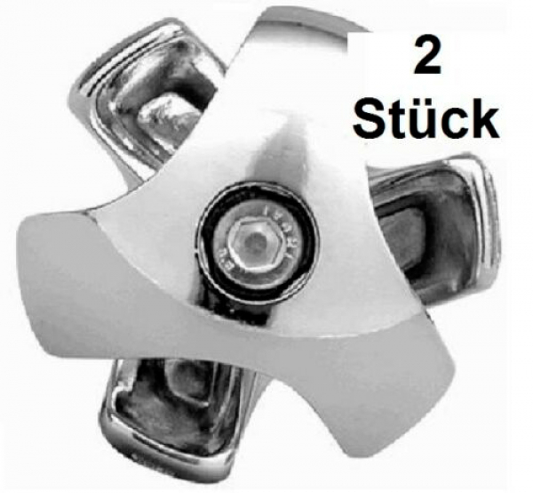 3 Wege Kugelverbinder Knotenverbinder Zubehör 2 Stück Verbinder im Knoten Design für 25 mm Chrom Rohr rund Wandregalsystem Garderobensystem
