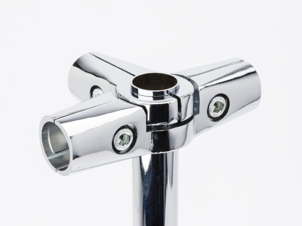5 Wegeverbinder Verbinder Eckverbinder für Chrom Rohr rund Ankleidezimmer Wandregalsystem Garderobensystem Kleiderkammer für Art Nr AnZi.4+4+1