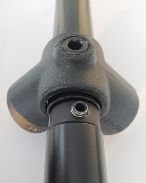 Innenverbinder mit 3 Wegeverbinder Eckverbinder mit 27 mm Rundrohr in schwarz für Art Nr W21BK