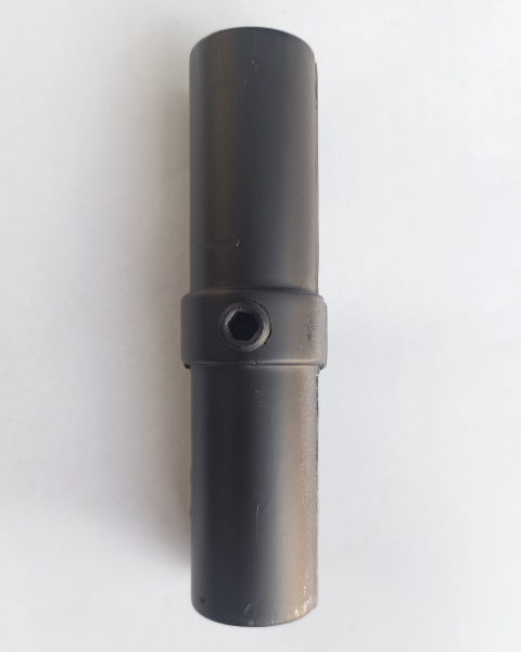 Innenverbinder mit Madenschraube für schwarzes 27 mm Rohr rund Wandregalsystem Garderobensystem Kleiderkammer Kleiderstangen für Art Nr W21BK