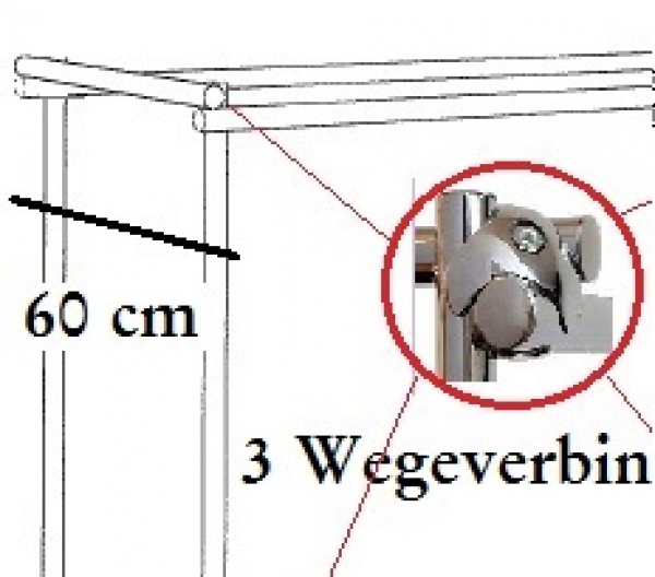 Profi Kleiderständer Garderobe Kleiderstange Wäscheständer Kugelverbinder Verbindung Detail Art Nr St.04.200