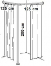 1er Eck-Umkleidekabine, Eck- Ankleidekabine - breit